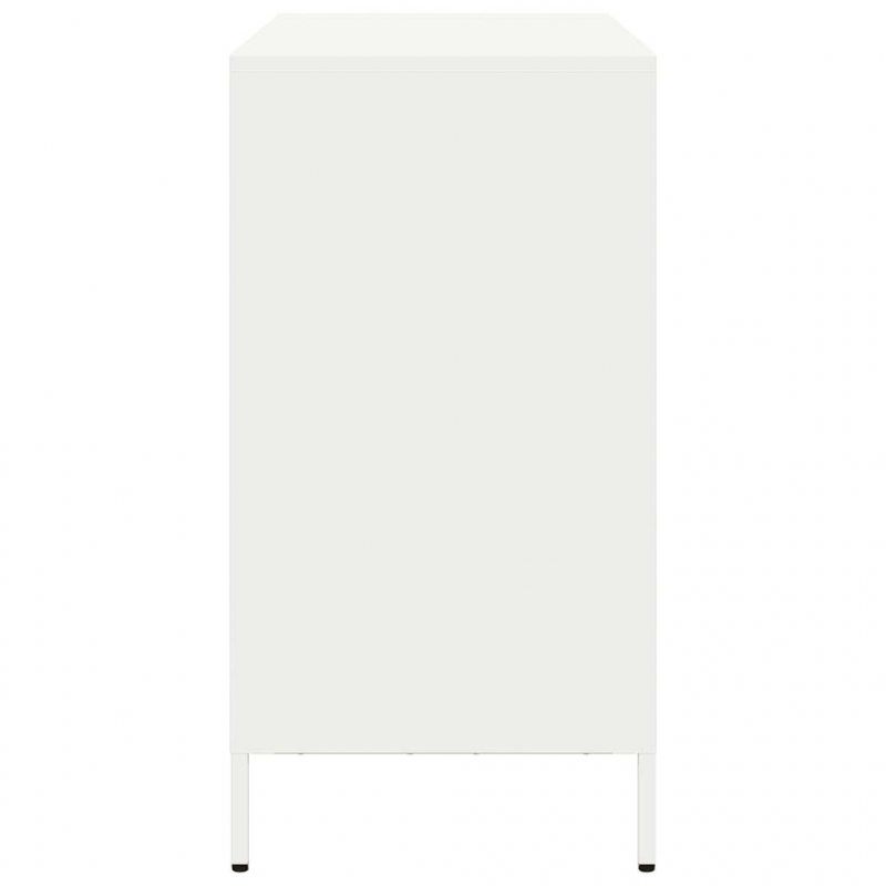 Sideboard Weiß 101,5x39x73,5 cm Kaltgewalzter Stahl