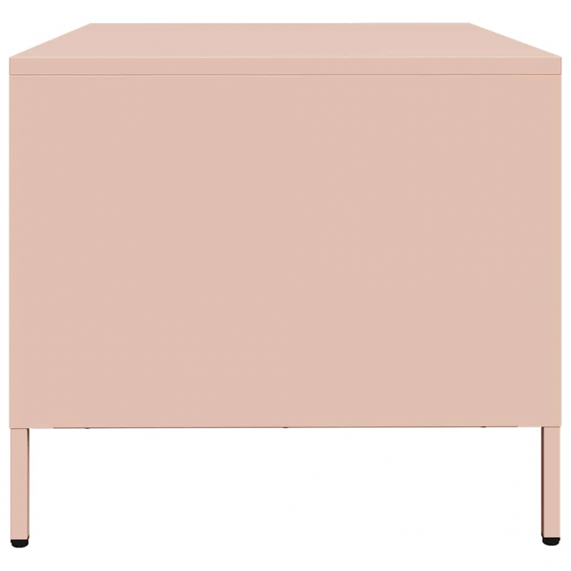 Couchtisch Rosa 68,5x50x43,5 cm Kaltgewalzter Stahl