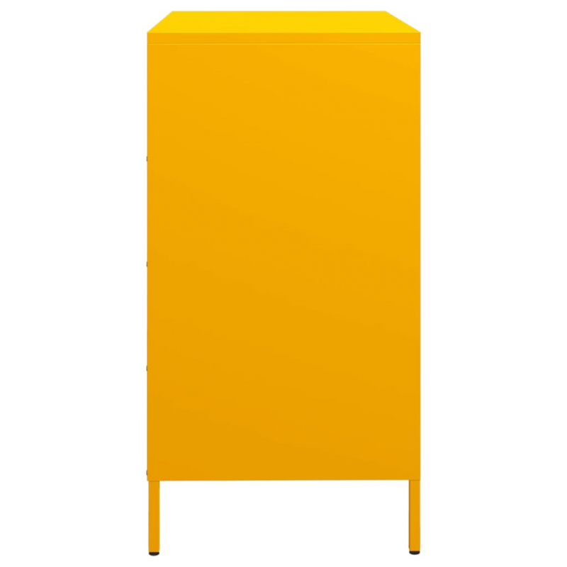 Sideboard Senfgelb 68x39x73,5 cm Kaltgewalzter Stahl