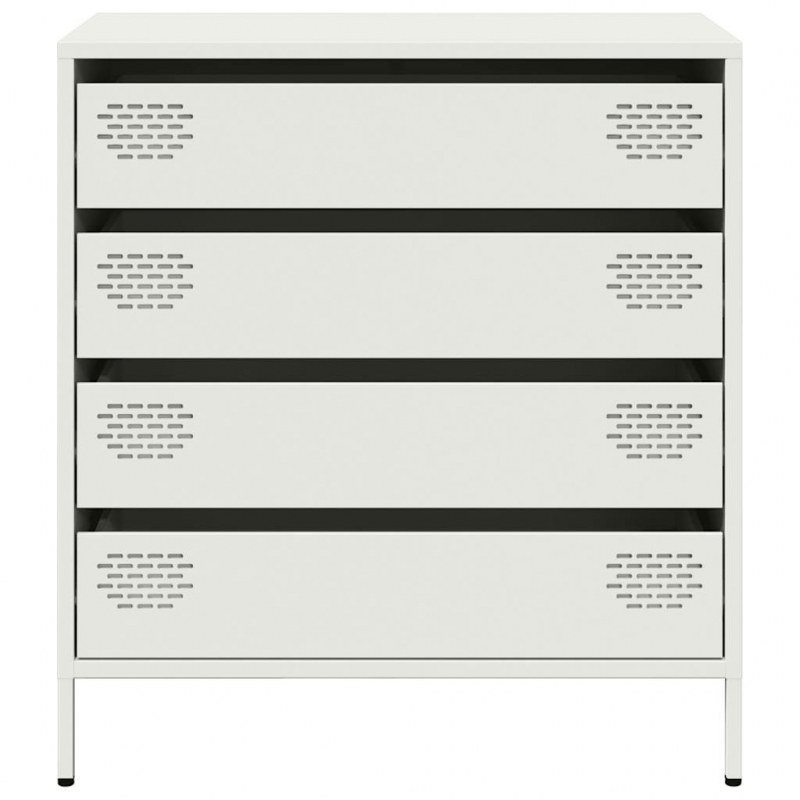 Sideboard Weiß 68x39x73,5 cm Kaltgewalzter Stahl