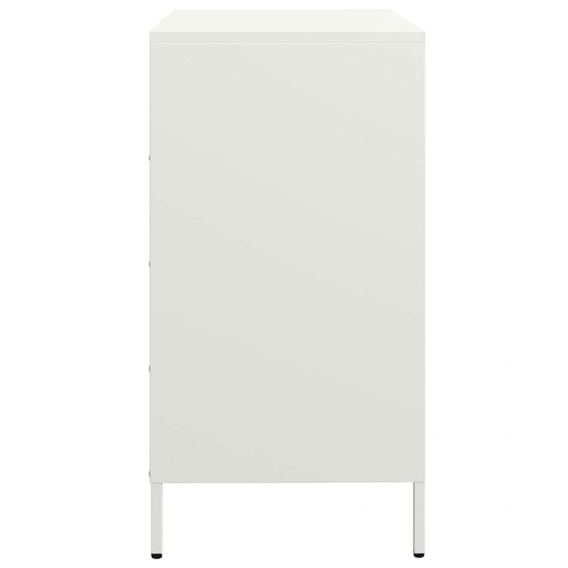 Sideboard Weiß 68x39x73,5 cm Kaltgewalzter Stahl