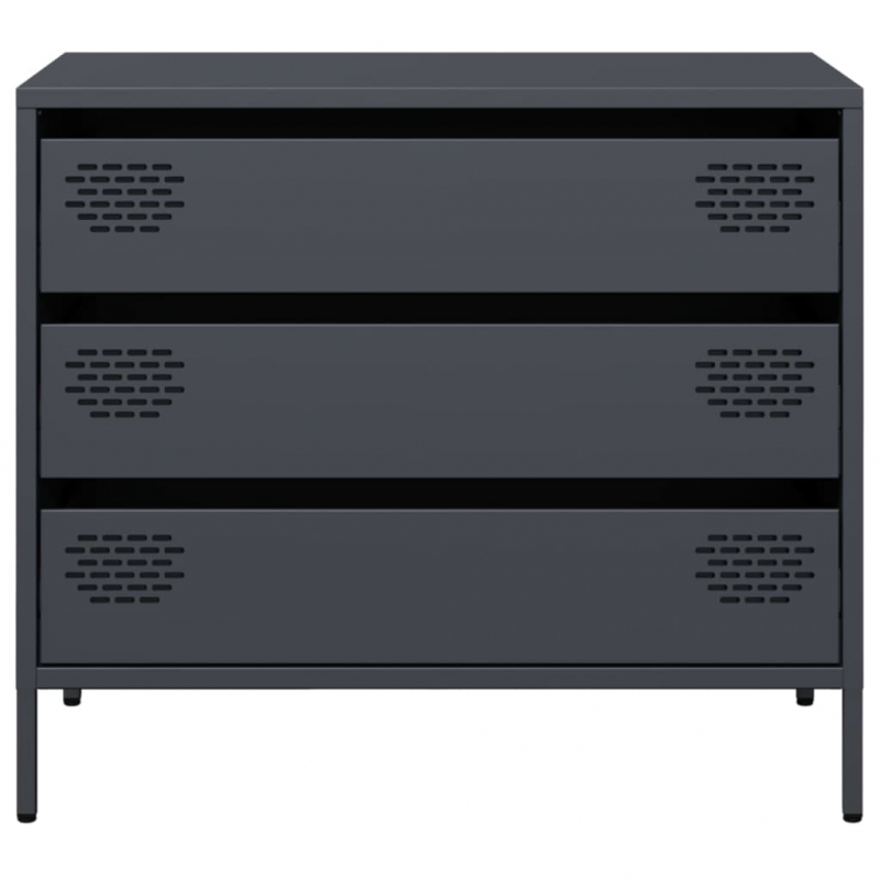 Sideboard Anthrazit 68x39x58,5 cm Kaltgewalzter Stahl