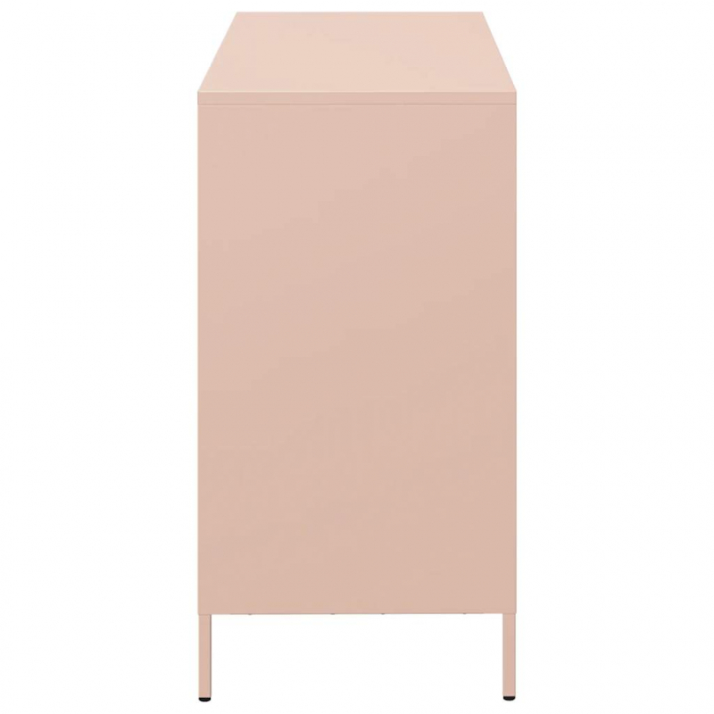 Sideboard Rosa 101,5x39x73,5 cm Kaltgewalzter Stahl