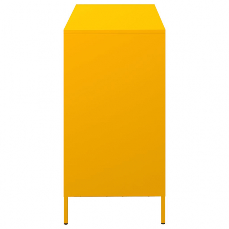 Sideboard Senfgelb 101,5x39x73,5 cm Kaltgewalzter Stahl
