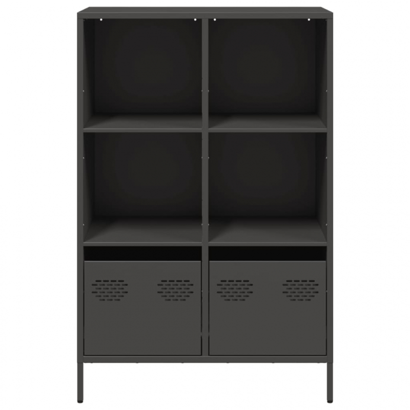 Highboard Schwarz 68x39x103,5 cm Stahl