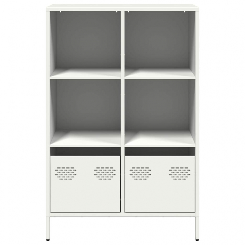 Highboard Weiß 68x39x103,5 cm Stahl