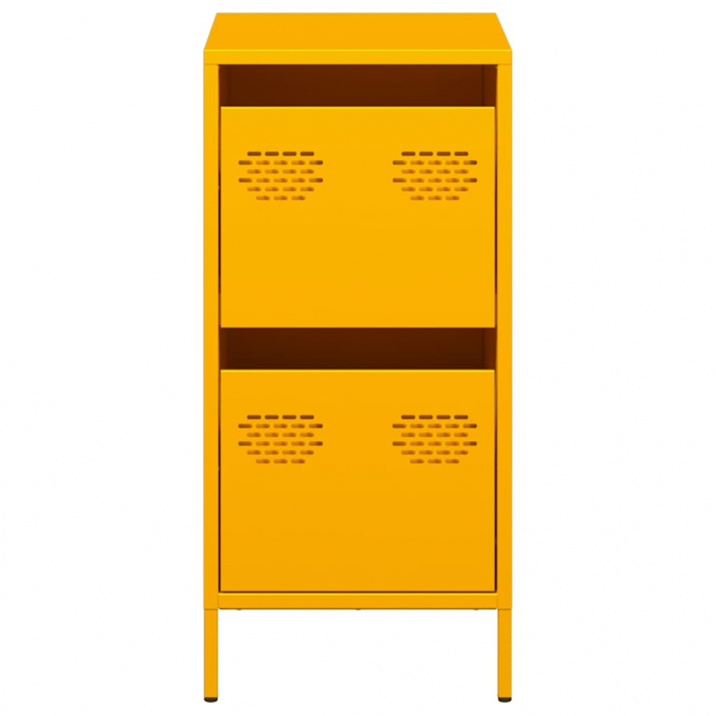 Sideboard Senfgelb 35x39x73,5 cm Kaltgewalzter Stahl
