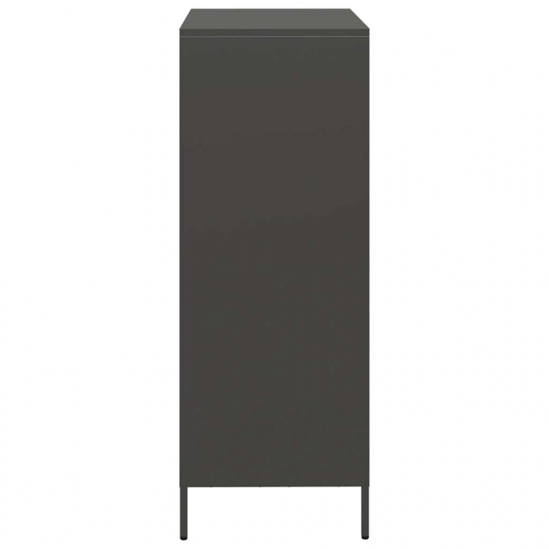 Highboard Schwarz 68x39x103,5 cm Stahl