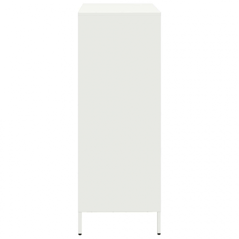 Highboard Weiß 68x39x103,5 cm Stahl