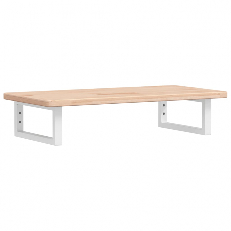 Waschtischplatte mit Halterung Stahl und Massivholz Eiche