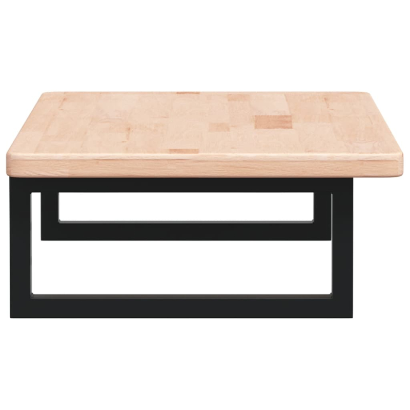 Waschtischplatte mit Halterung Stahl und Massivholz Eiche