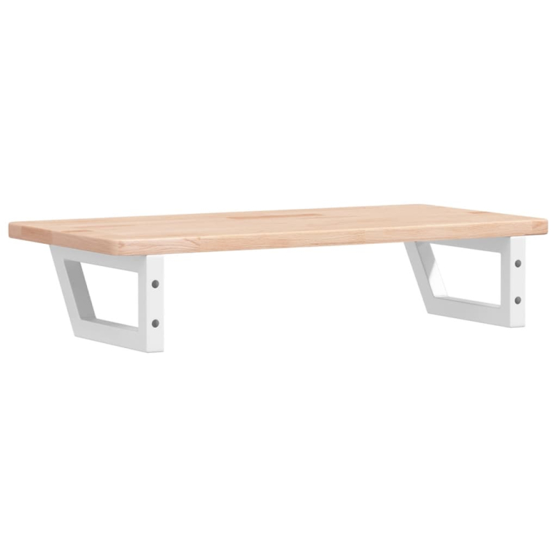 Waschtischplatte mit Halterung Stahl und Massivholz Eiche