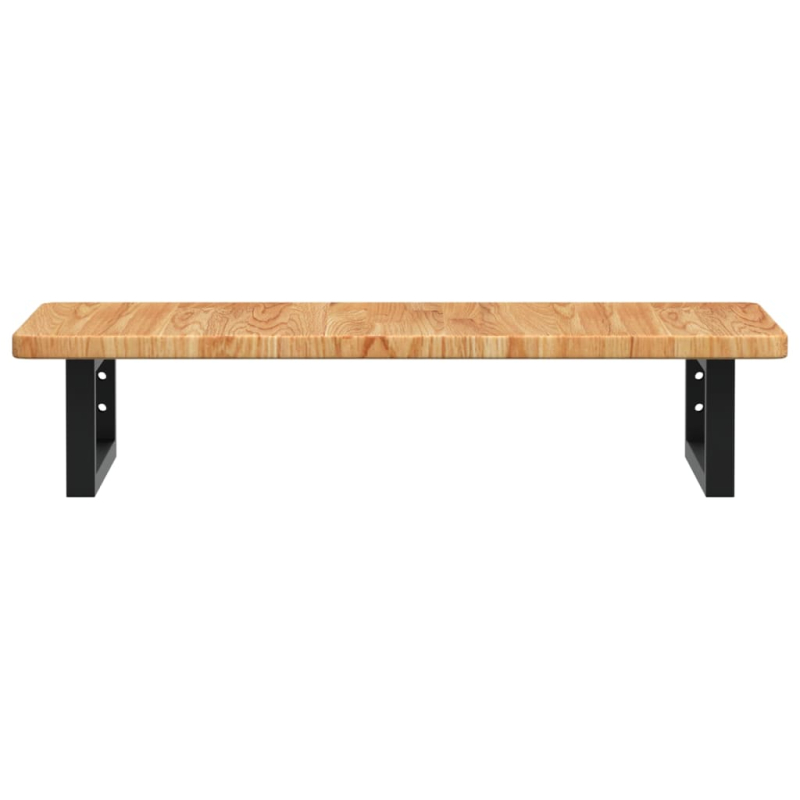 Waschtischplatte mit Halterung Stahl und Massivholz Eiche