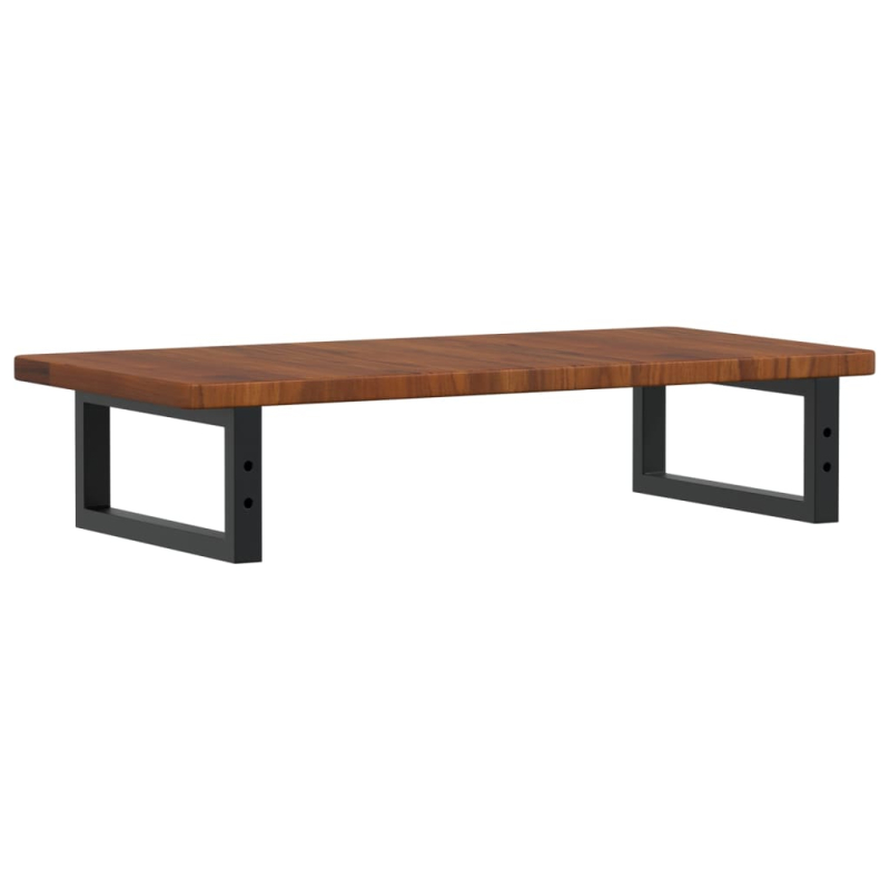 Waschtischplatte mit Halterung Stahl und Massivholz Eiche