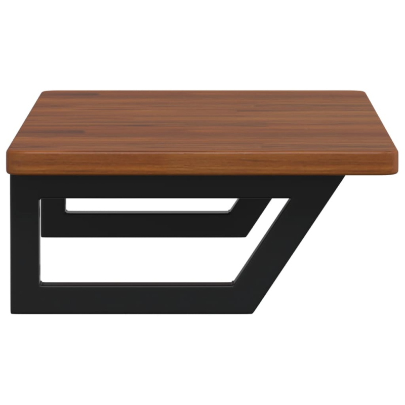 Waschtischplatte mit Halterung Stahl und Massivholz Eiche