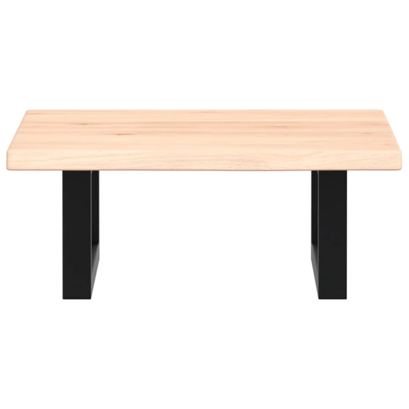 Waschtischplatte mit Halterung Stahl und Massivholz Eiche