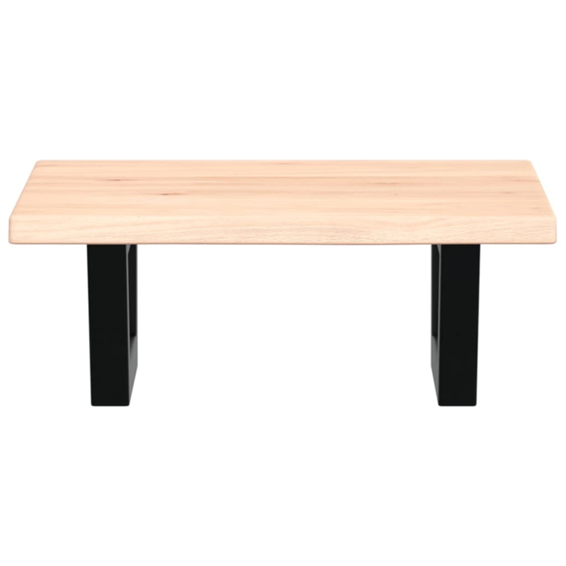 Waschtischplatte mit Halterung Stahl und Massivholz Eiche