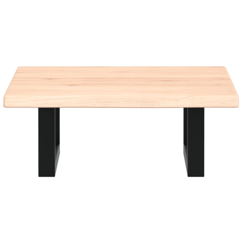 Waschtischplatte mit Halterung Stahl und Massivholz Eiche