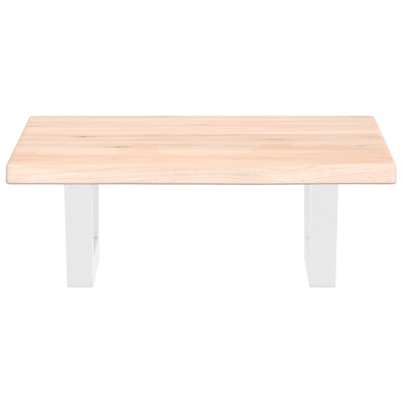 Waschtischplatte mit Halterung Stahl und Massivholz Eiche