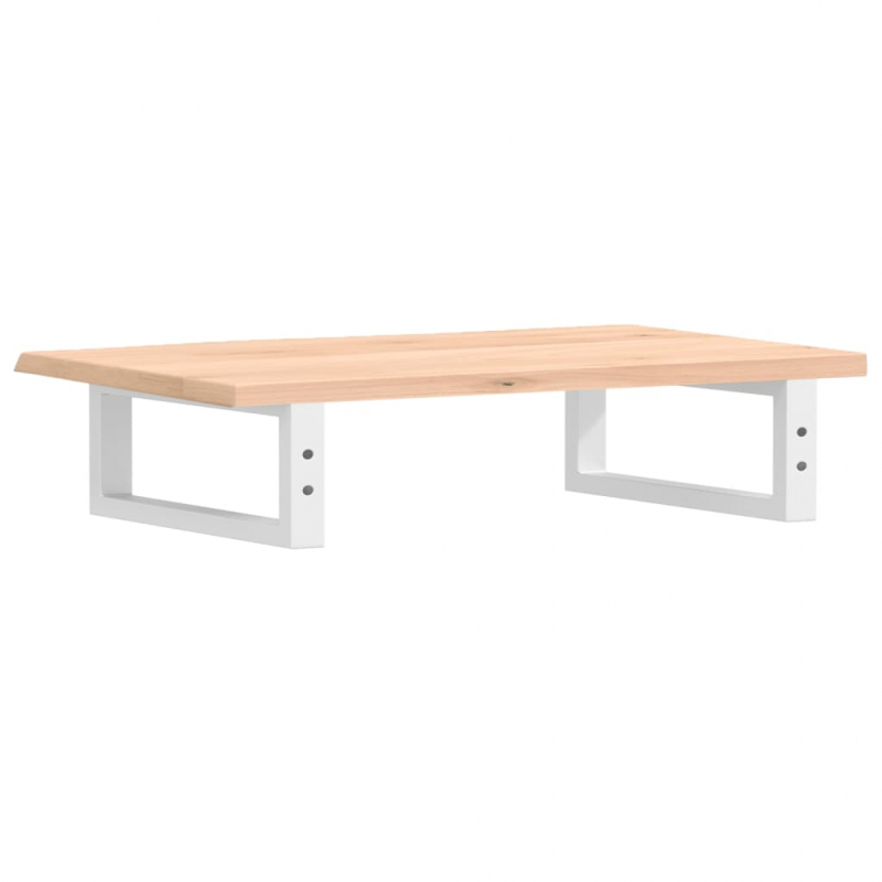 Waschtischplatte mit Halterung Stahl und Massivholz Eiche