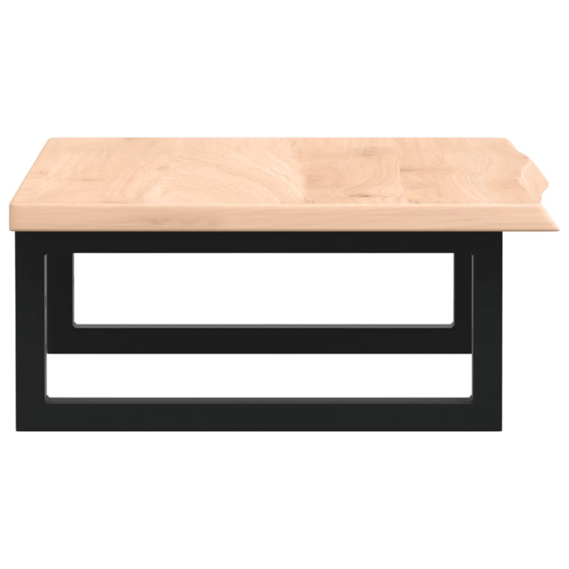 Waschtischplatte mit Halterung Stahl und Massivholz Eiche