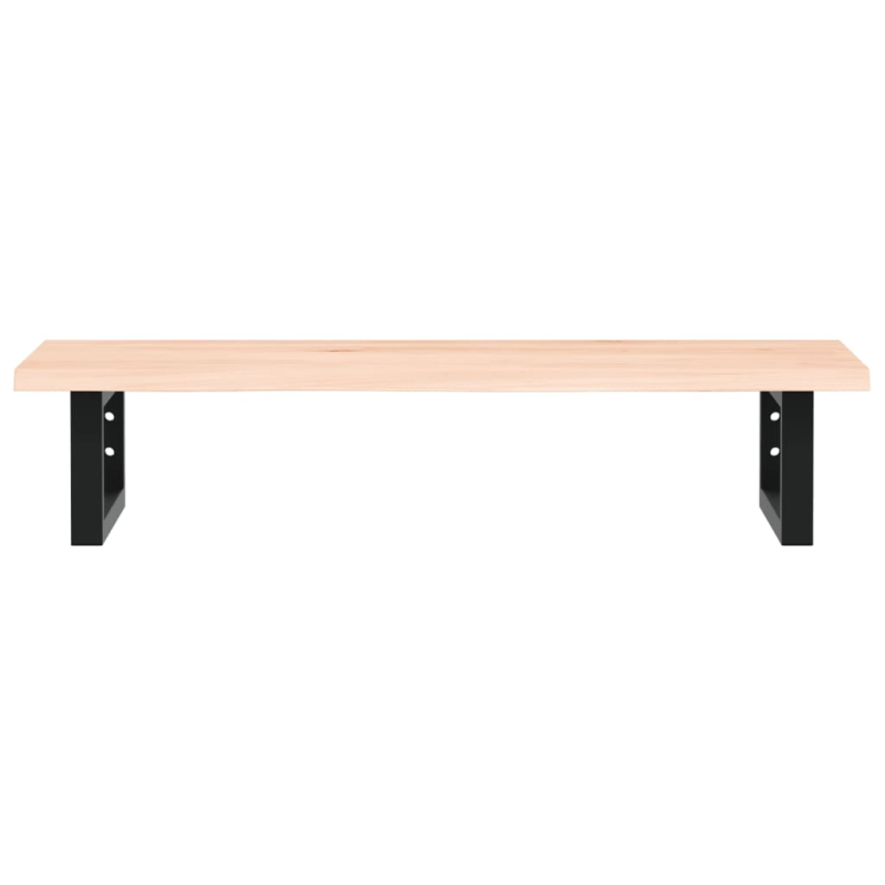 Waschtischplatte mit Halterung Stahl und Massivholz Eiche