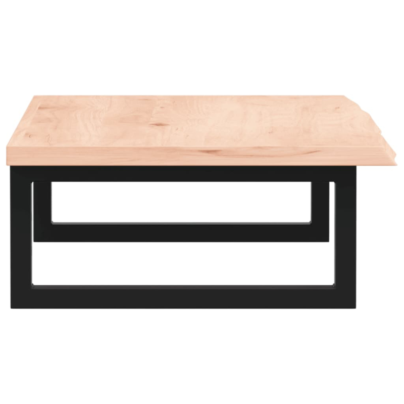 Waschtischplatte mit Halterung Stahl und Massivholz Eiche