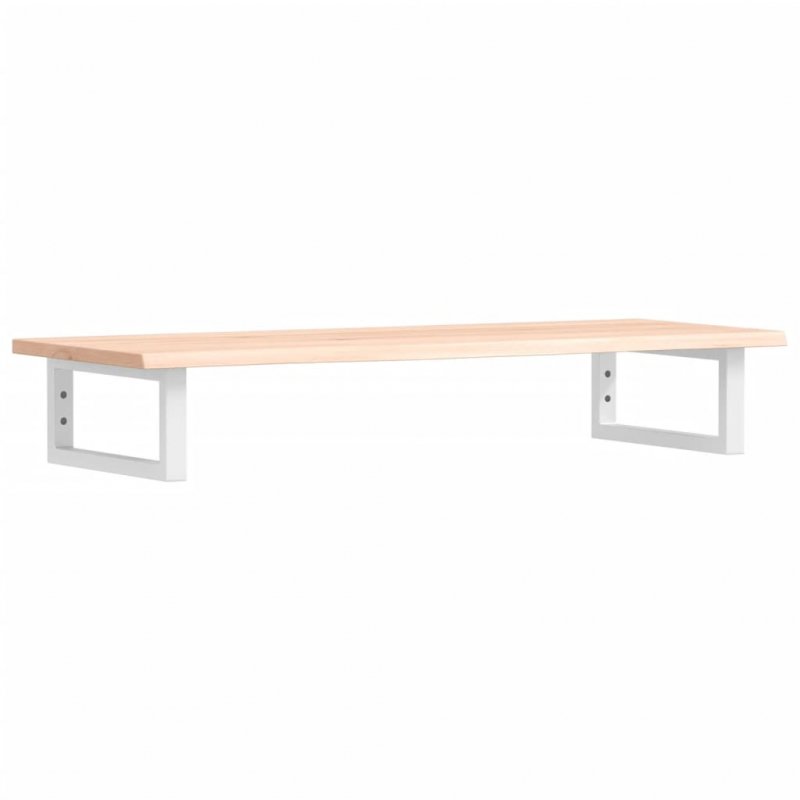 Waschtischplatte mit Halterung Stahl und Massivholz Eiche