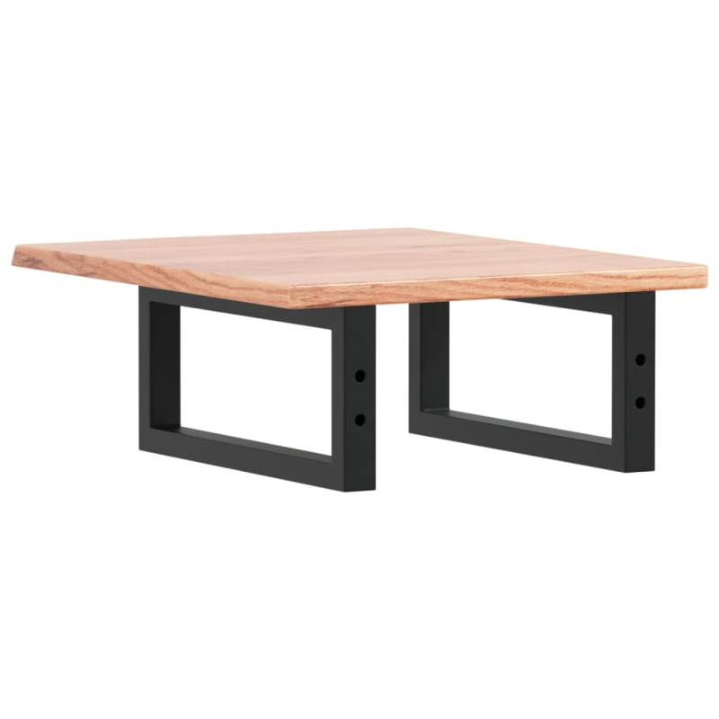 Waschtischplatte mit Halterung Stahl und Massivholz Eiche