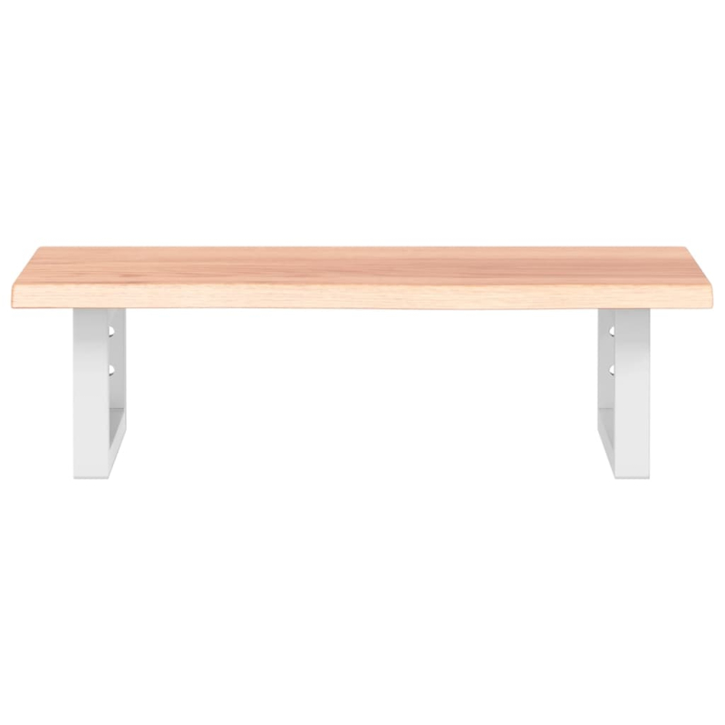 Waschtischplatte mit Halterung Stahl und Massivholz Eiche