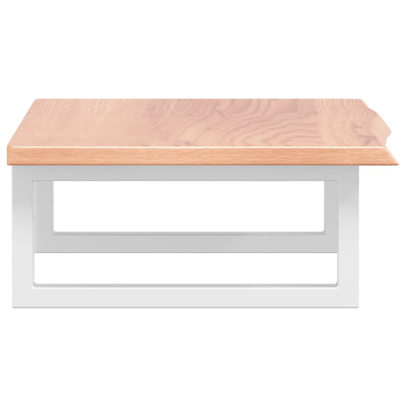 Waschtischplatte mit Halterung Stahl und Massivholz Eiche