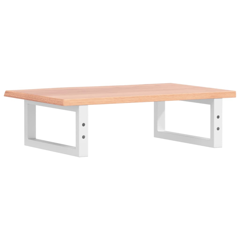 Waschtischplatte mit Halterung Stahl und Massivholz Eiche