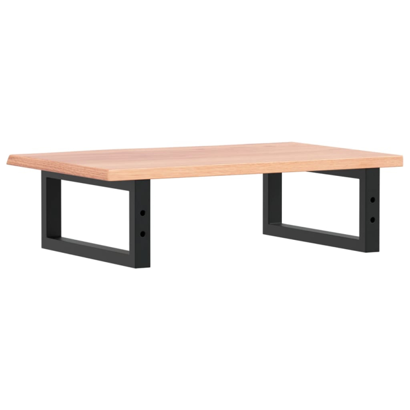 Waschtischplatte mit Halterung Stahl und Massivholz Eiche