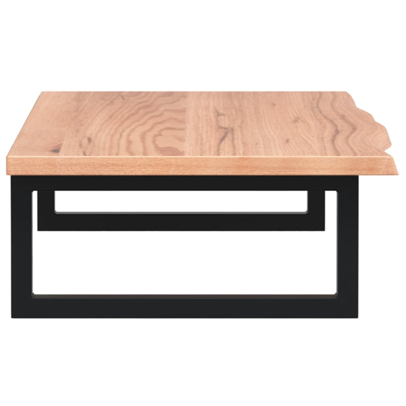 Waschtischplatte mit Halterung Stahl und Massivholz Eiche