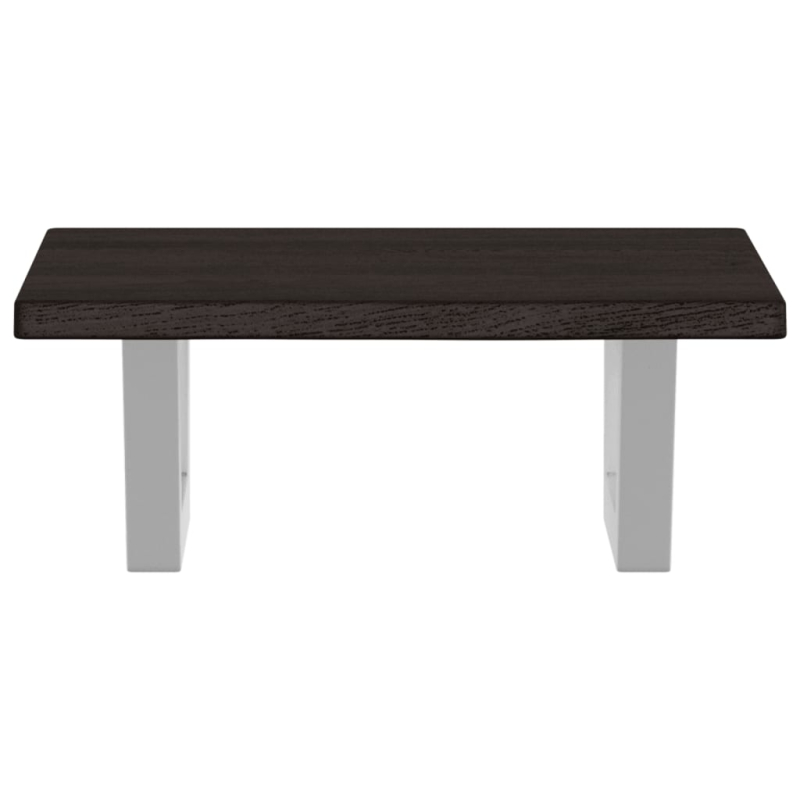 Waschtischplatte mit Halterung Stahl und Massivholz Eiche