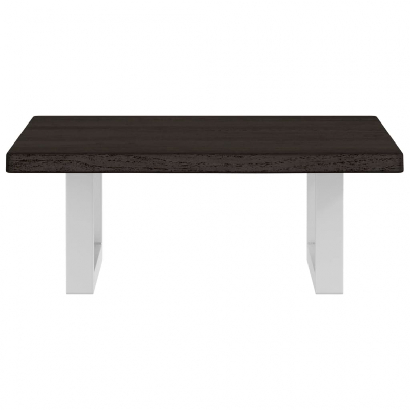 Waschtischplatte mit Halterung Stahl und Massivholz Eiche