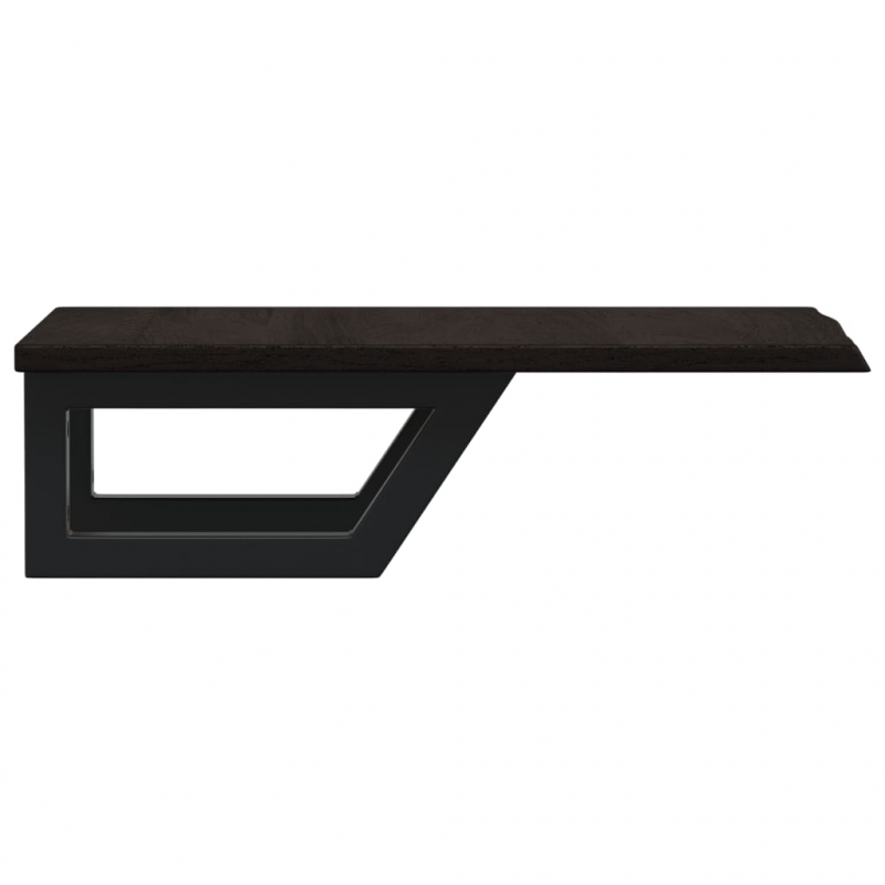 Waschtischplatte mit Halterung Stahl und Massivholz Eiche