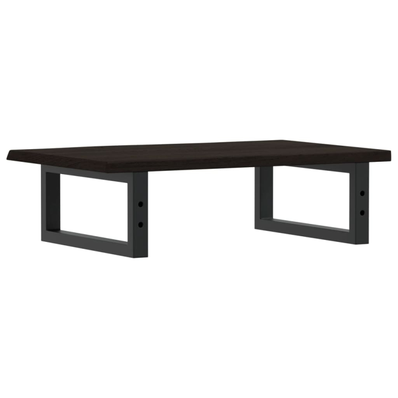 Waschtischplatte mit Halterung Stahl und Massivholz Eiche