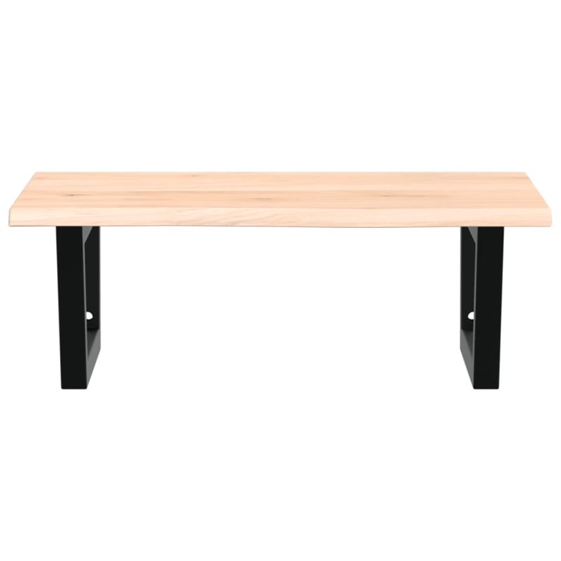 Waschtischplatte mit Halterung Stahl und Massivholz Eiche