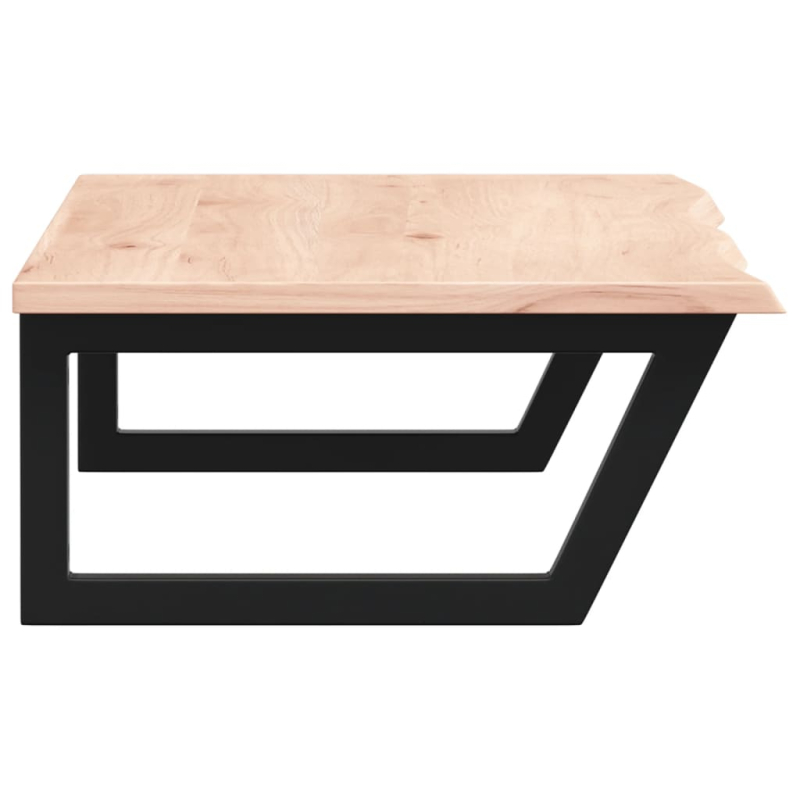 Waschtischplatte mit Halterung Stahl und Massivholz Eiche