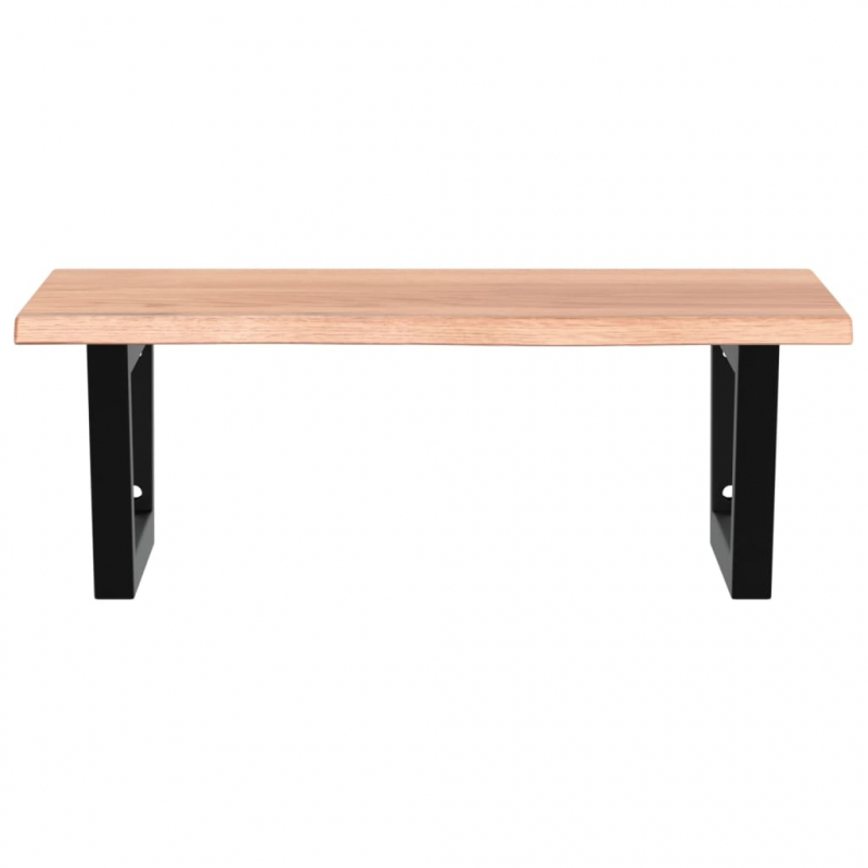 Waschtischplatte mit Halterung Stahl und Massivholz Eiche