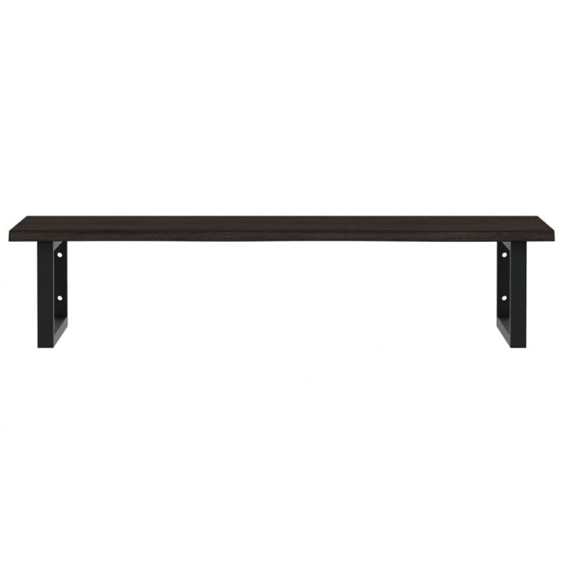 Waschtischplatte mit Halterung Stahl und Massivholz Eiche