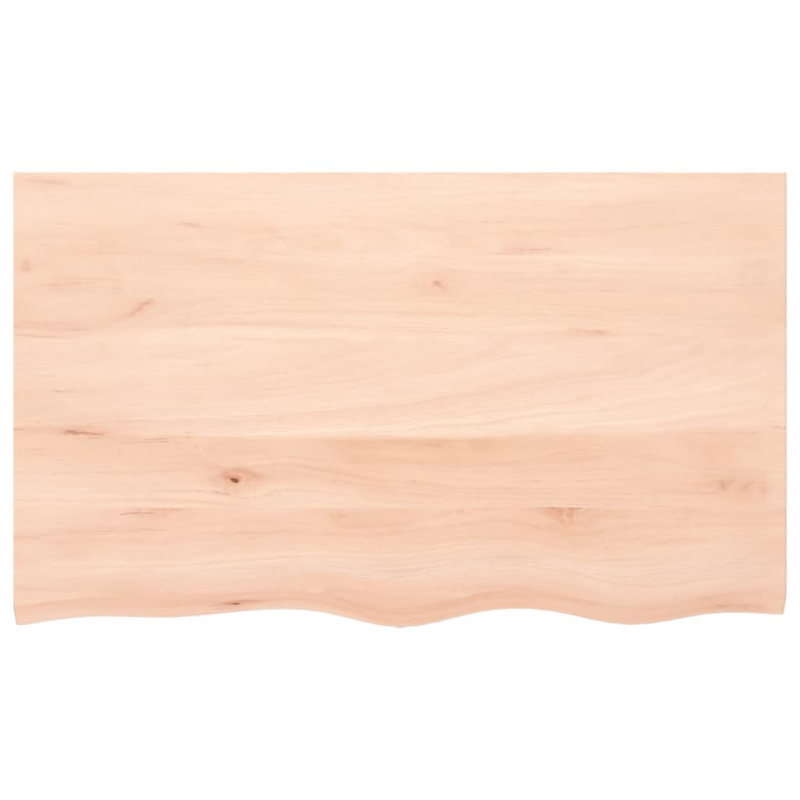 Waschtischplatte mit Halterung Stahl und Massivholz Eiche