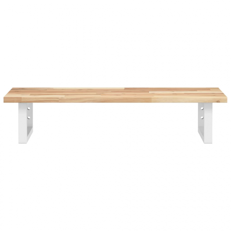 Waschbeckenregal Wandmontage Stahl und Akazienholz