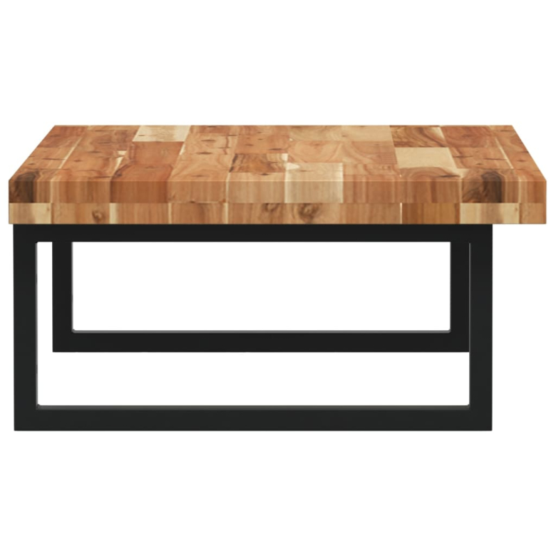 Waschbeckenregal Wandmontage Stahl und Akazienholz