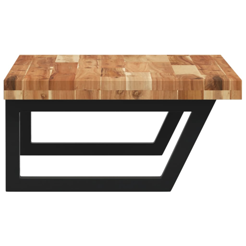 Waschbeckenregal Wandmontage Stahl und Akazienholz