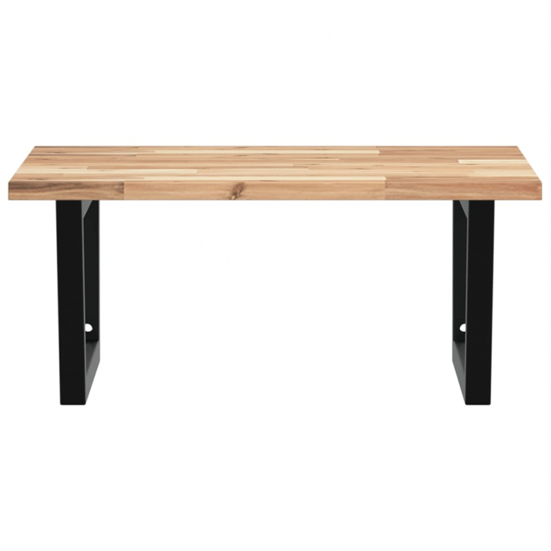 Waschbeckenregal Wandmontage Stahl und Akazienholz