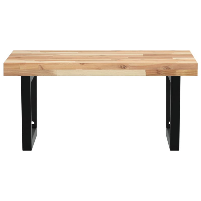 Waschbeckenregal Wandmontage Stahl und Akazienholz