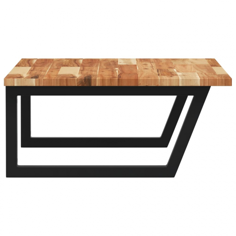 Waschbeckenregal Wandmontage Stahl und Akazienholz