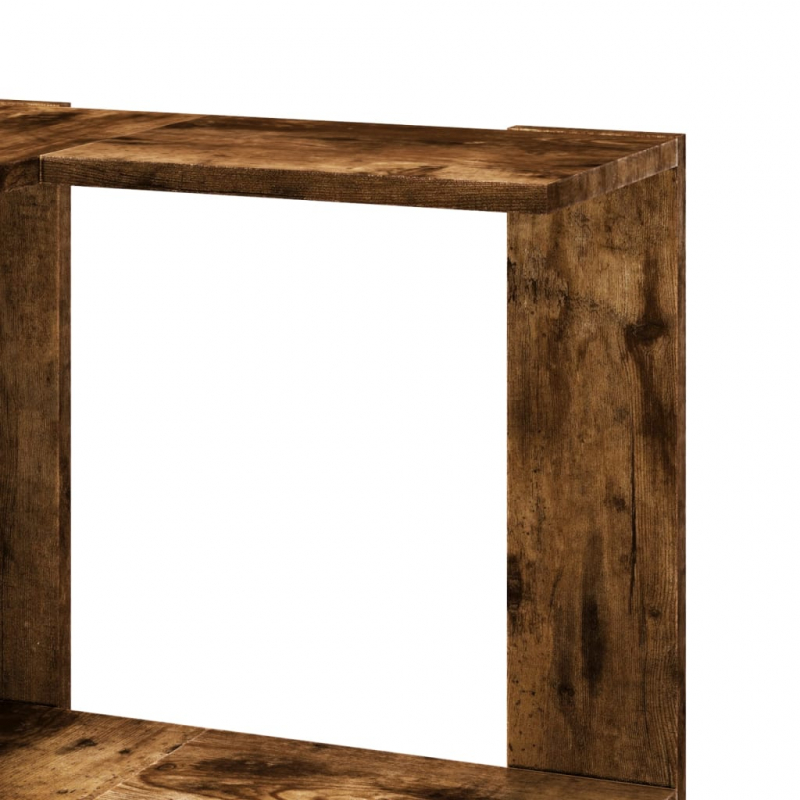 Eck-Bücherregal 5 Böden Räuchereiche 50x50x179 cm Holzwerkstoff